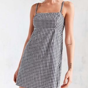 Cooperative Straight-Neck Gingham Dress